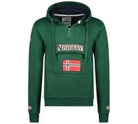 Geographical Norway- Sudadera con Capucha de Hombre de Manga Larga Modelo GYMCLASS Verde Oscuro Talla M