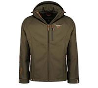 Geographical Norway TABOO MEN - Chaqueta Softshell Impermeable Hombre - Capucha Transpirable Exterior - Chaqueta Cortavientos Invierno - Ideal Para Actividades Al Aire Libre Caqui XXL
