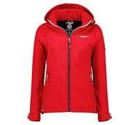 Geographical Norway takei lady Chaqueta Softshell impermeable con capucha para exterior para mujer, Chaqueta resistente al viento, Senderismo Esquí Otoño Invierno Primavera (Rojo L)