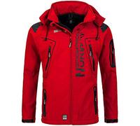 Geographical Norway Techno - Chaqueta flexible para hombre, con capucha desmontable, Hombre, color rojo, tamaño medium