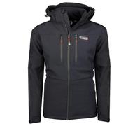 Geographical Norway Timmex Men - Chaqueta Softshell Hombre Impermeable Con Capucha - Abrigo Para Hombres Outdoor Cortavientos Resistente - Senderismo Esquí Otoño Invierno Primavera (Marino XL)