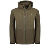 Geographical Norway Timmex Men - Chaqueta Softshell Hombre Impermeable Con Capucha - Abrigo Para Hombres Outdoor Cortavientos Resistente - Senderismo Esquí Otoño Invierno Primavera (Caqui M)