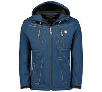 Geographical Norway Topere Men - Chaqueta Softshell Hombre Impermeable Con Capucha - Abrigo Para Hombres Outdoor Cortavientos Resistente - Senderismo Esquí Otoño Invierno Primavera (Marino L)