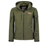 Geographical Norway Tunar Men - Chaqueta Softshell Hombre Impermeable Con Capucha - Abrigo Para Hombres Outdoor Cortavientos Resistente - Senderismo Esquí Otoño Invierno Primavera (Caqui XXL)