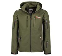 Geographical Norway Tunarama Men - Chaqueta Softshell con capucha para hombre impermeable - Abrigo exterior - Chaqueta táctica resistente - Randonnee Ski Otoño Invierno Primavera (Kaki S), caqui, S