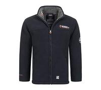 Geographical Norway UBOLT Men - Hombre Manga Larga Lana Polar - Chaqueta Caliente Resistente Fleece - Bolsillo Cuello Cremallera - Ideal Actividades Aire Libre Invierno Marino XXXL