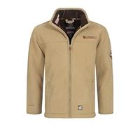 Geographical Norway UBOLT Men - Hombre Manga Larga Lana Polar - Chaqueta Caliente Resistente Fleece - Bolsillo Cuello Cremallera - Ideal Actividades Aire Libre Invierno Beige XL