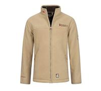 Geographical Norway UBOLT Men - Hombre Manga Larga Lana Polar - Chaqueta Caliente Resistente Fleece - Bolsillo Cuello Cremallera - Ideal Actividades Aire Libre Invierno Beige L