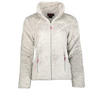 Geographical Norway UNIVERS LADY - Cómodo Forro Polar Mujeres - Chaqueta De Invierno Para Mujeres Suave - Suéter Grueso De Manga Larga - Suéter De Piel Perfecto Confort GRIS CLARO - XL