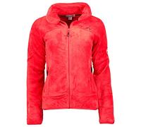 Geographical Norway Upaline Lady - Chaqueta Forro Polar Mujer Cremallera Otoño Invierno Primavera Ciente - Suéter Mujeres De Manga Larga De Piel Suave Aire Libre (Rojo L)