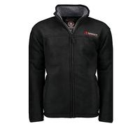 Geographical Norway Usine Men Distribrands - Chaqueta de Hombre con Cremallera Gruesa - Chaqueta de Hombre con Sudadera de Invierno Suave - Forro de Sudor Suave de Manga Larga (Negro M)