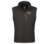 Geographical Norway VAKITO Hombre - Softshell sin mangas a prueba de viento y ligero, chaleco con cremallera al aire libre ideal para senderismo y actividades al aire libre, Negro , L