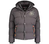Geographical Norway Verv Dstk - Chaqueta Para Hombre Acolchada Otoño Invierno con Capucha - Abrigo largo Cortavientos De Manga Larga - Casaco Elegante Hombres Ski (Gris oscuro L)