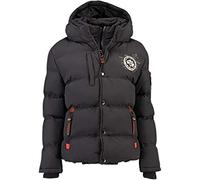 Geographical Norway VERVEINE BELL - Chaqueta de invierno, para hombre - chaqueta deportiva cortavientos - Parka/Abrigo con capucha - de manga larga, gris oscuro, XXXL