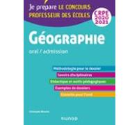 Géographie - Professeur Des Écoles - Oral / Admission - Crpe 2020-2021