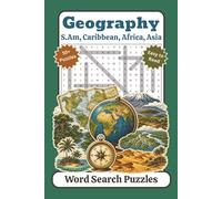 Geography S.Am, Caribbean, Africa, Asia: Word Search Puzzles with Easy to Read Print about Geography, Countries, Cities, Landmarks and More | 6x9 ... Relaxation | For Adults, Seniors and Teens