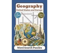 Geography United States and Europe: Word Search Puzzles with Easy to Read Print about Geography, Countries, Cities, Landmarks and More | 6x9 inches, ... Relaxation | For Adults, Seniors, and Teens