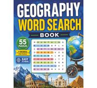 Geography Word Search Book: 55 Geography-Themed Puzzles Featuring Countries, Landforms, Capitals, Rivers, and World Landmarks