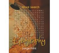 Geography word search: Large Print Book featuring easy-to-read text | 8.5 x 11 inches (21.59 x 27.94 cm), 1000 words, 100 puzzles | Suitable for all ... your brain, perfect gift for holidays, etc.