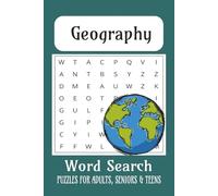 Geography Word Search Puzzle Book: Word Searches with Easy to Read Print About Geography, Countries and Capitals | 6x9 inches, 110 pages | 50+ Puzzles ... Gift for Vacations, Holidays and Free Times.