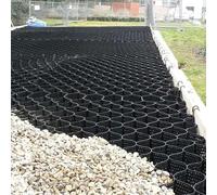 Geogrid - Estabilizador de suelo para muros de contención y proyectos de jardín, adoquines permeables de 2 pulgadas de alto, sistema de soporte duradero de piedra triturada