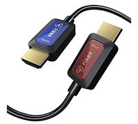 GeoHN.G Cable HDMI de fibra óptica de 3 pies, cable HDMI 2.1 de alta velocidad de 48 Gbps, 8 K a 60 Hz, 4 K a 120 Hz, Dolby/Dynamic HDR/HDCP 2.3/eARC 8K, cable HDMI de fibra unidireccional compatible