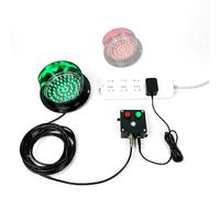 GeOinQL Lámpara de tráfico Estilo Hiko, Luz de Pared semáforo con Controlador, LED, luz roja/Verde Parada y Avance, señal tráfico, Carcasa PC Impermeable IP53 Industrial (240 V, 300 mm/12 Pulgadas)