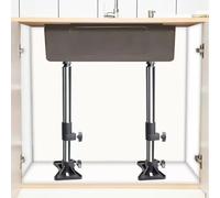 GeOinQL Soporte de fregadero undermount, Kit de reparación de fregaderos de cocina con postes de soporte de acero inoxidable, sin taladros, for baño