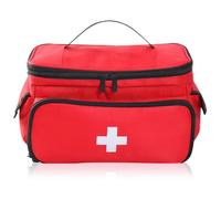 GEOKILO Bolsa de primeros auxilios vacía,Juegos de primeros auxilios Bolsa de almacenamiento,Bolsa médica para el hogar,Bolsa de emergencia portátil y ligera con asa para médico familiar,visita de