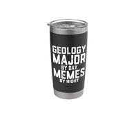Geología Día Mayor Memes Noche Geociencias Estudiante Geólogo Vaso térmico de acero inoxidable de doble pared