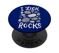 Geología Fossils Collector I Lick Rocks Cita Divertida Geólogo PopSockets PopGrip Adhesivo
