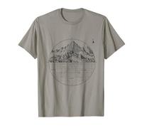 Geológico Montaña Topografía Mapa Urban Streetwear Edgy Camiseta