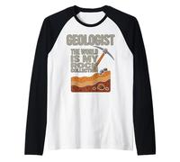 Geologist The World Is My Rock Collection Camiseta Manga Raglan