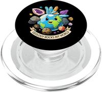 Geology Rocks My World Cute Earth Crystals Science Lover PopSockets PopGrip para MagSafe