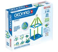 Geomag Classic - 25 Piezas - Bloques de Construcción Magnética para Niños - Green Line - Juguetes Educativos de Plástico 100% Reciclado
