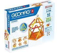 Geomag Classic - 42 Piezas - Bloques de Construcción Magnética para Niños - Green Line - Juguetes Educativos de Plástico 100% Reciclado