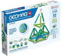 Geomag Classic - 60 Piezas - Bloques de Construcción Magnética para Niños - Green Line - Juguetes Educativos de Plástico 100% Reciclado