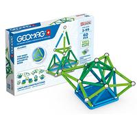 Geomag Classic - 60 Piezas - Bloques de Construcción Magnética para Niños - Green Line - Juguetes Educativos de Plástico 100% Reciclado