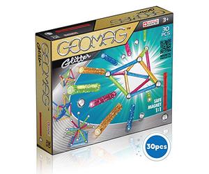 Geomag - Classic Glitter Construcciones Magnéticas y Juegos Educativos a Partir de 3 años seguidos 30 Piezas (531) Multicolor - Juegos para niños - Construcción 3D - Desarrolla la motricidad