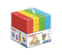 Geomag Magicube - 64 Cubos - Bloques de Construcción Magnética para Niños - Green Line - Juguetes Educativos de Plástico 100% Reciclado