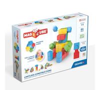 Geomag Magicube Full Color, Bloques de Construcción Magnéticos para Niños a Partir de 1 Año - Juego de 64 Bloques de 4 Colores Hechos de Plástico 100% Reciclado