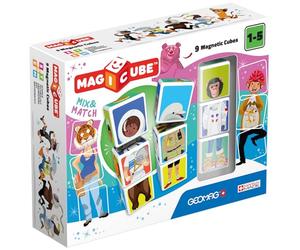 Geomag - Magicube Match & Mix Juguetes de construcción, Multicolor, 9 Piezas, 124
