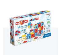 Geomag, Magicube Math Building Clips, Juegos Magnéticos Aptos para Niños Mayores de 3 Años, Juego para Aprender Inglés, Paquete de 79 Piezas
