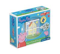 Geomag - MAGICUBE Peppa Pig - Casa y Jardín de Peppa - Bloques de Construcción Magnética para Niños a Partir de 1 año - 4 Cubos Magnéticos - Fabricación Suiza -Construcción en 3D - Montessori