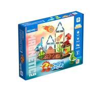 Geomag Magnetic Tiles Dino World 25 Piezas - Set de Construcción Temático de Dinosaurios Magnéticos, Paneles Traslúcidos, Baldosas de Construcción - Juegos Stem 3D