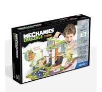 GEOMAG - Mechanics Challenge Strike -185 Piezas - Juego de Circuito de Construcción Magnética para Niños a Partir de 8 años - 90% Plástico Reciclado - 1 a 4 Jugadores - Hecho en Suiza
