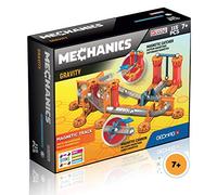 GEOMAG - Mechanics Gravity 115 Piezas - Circuito de Construcción Magnética para Niños a Partir de 7 Años - Construye tu Estructura Mecánica y Magnética de Lanzador de Cañón - Fabricado en Suiza.