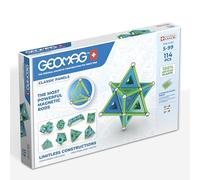Geomag - Paneles Clásicos de 114 Piezas - Bloques de Construcción Magnéticos para Niños - Green Line - Juguetes Educativos de Plástico 100% Reciclado