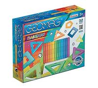 GEOMAG - RAINBOW 32 Piezas - Bloques de Construcción Magnéticos para Niños de 3 Años- Fabricado en Suiza - Juego de Construcción Coloridos con 12 Varillas,9 Bolas,11 Losetas - Juegos Magnéticos STEM