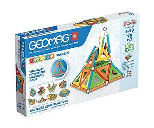 Geomag Supercolor, Juego de Bloques de Construcción Magnéticos para Niños, Juguete Magnético, Colección Verde de Plástico 100% Reciclado, 78 Piezas